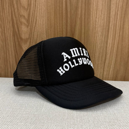 Amiri Hollywood Trucker Hat Cotton - Black