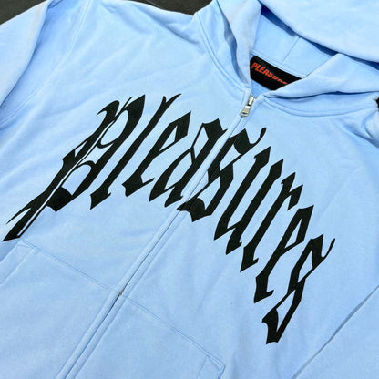 Pleasures Twitch Zip Hoodie - Powder Blue