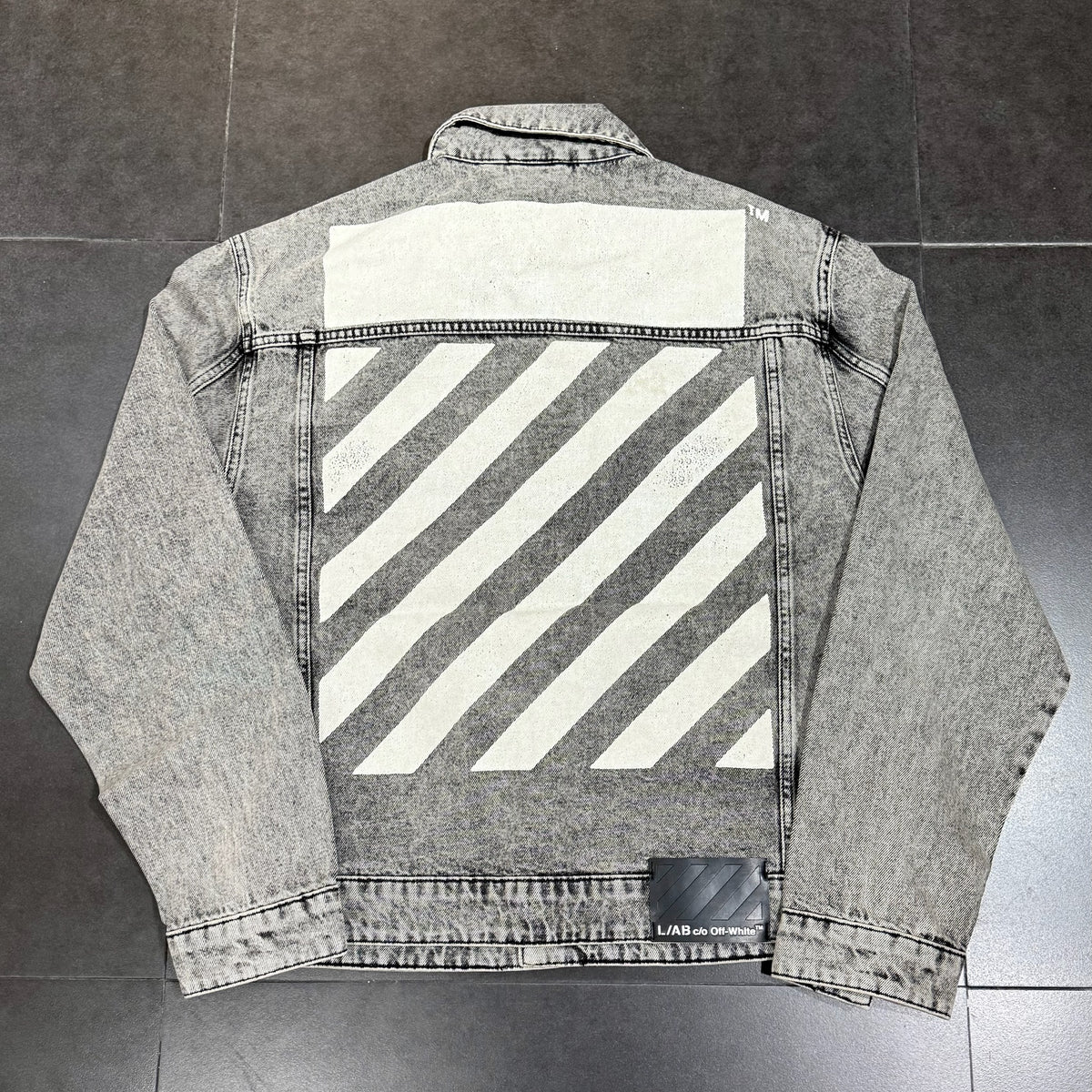 Off-White L/AB Trucker Denim Jacket - Grey