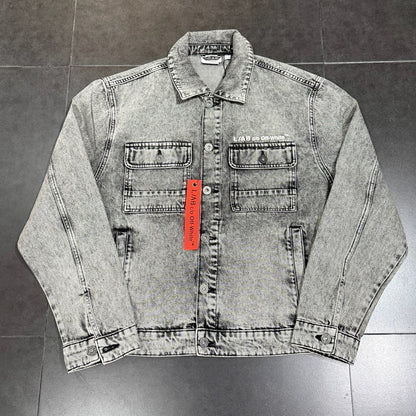 Off-White L/AB Trucker Denim Jacket - Grey