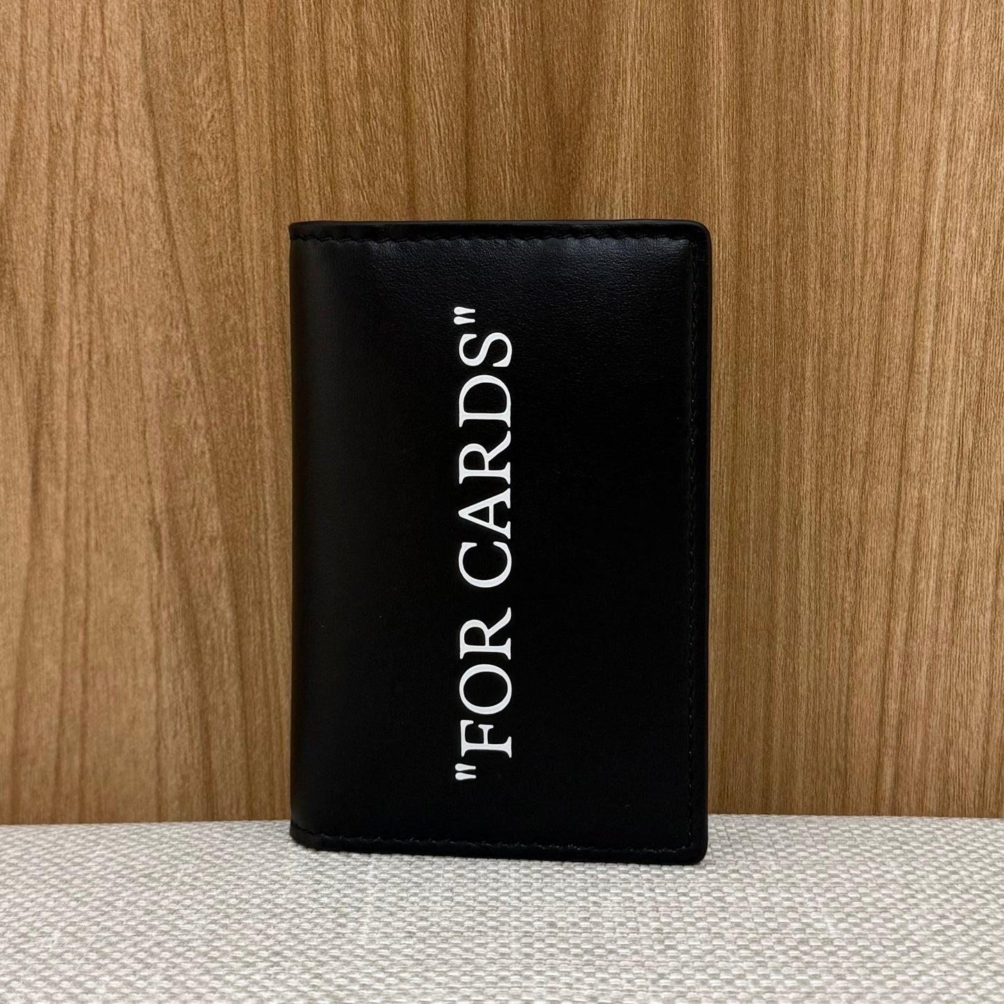 Off White Printed For Cards Quote Documents Holder - Black