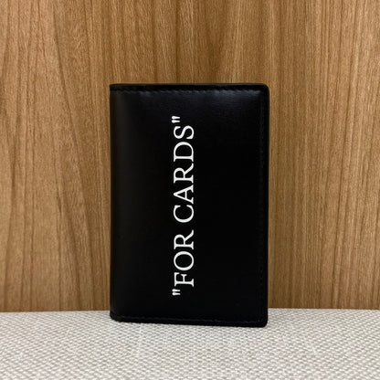 Off White Printed For Cards Quote Documents Holder - Black