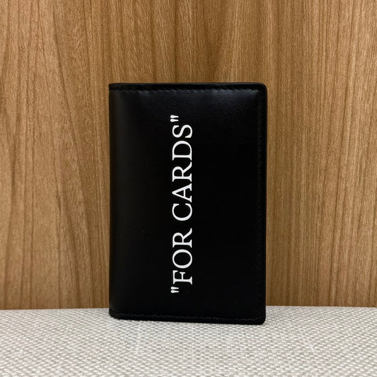 Off White Printed For Cards Quote Documents Holder - Black