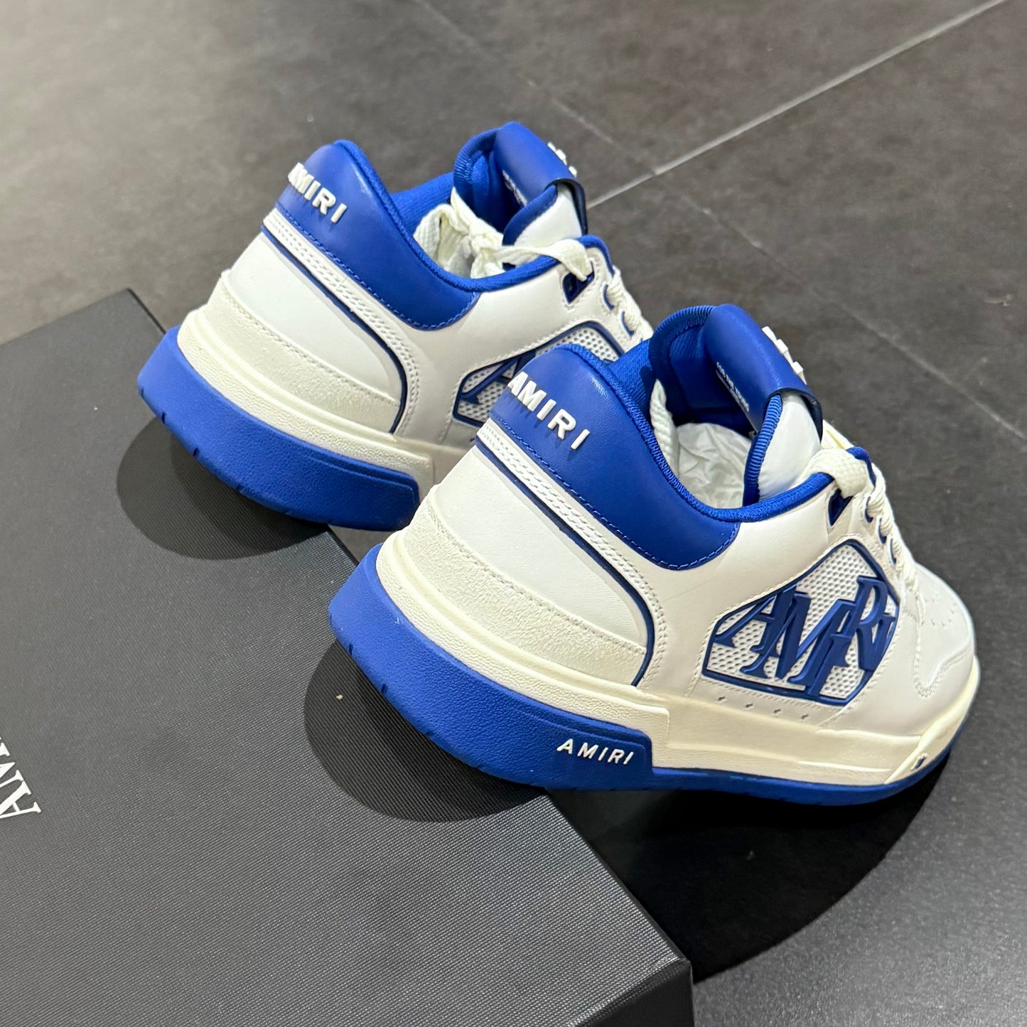 Amiri Classic Low - White & Blue