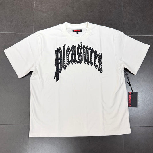 Pleasures Twitch Studded Crewneck Tee - White