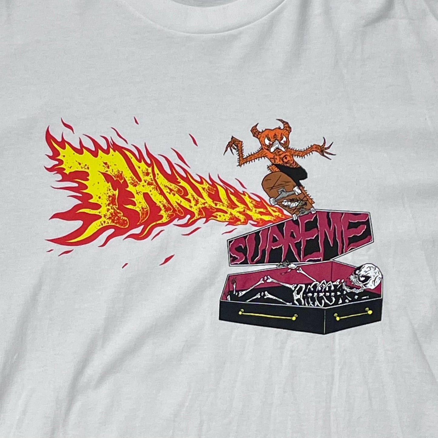 Supreme x Thrasher Back Tail Tee - White