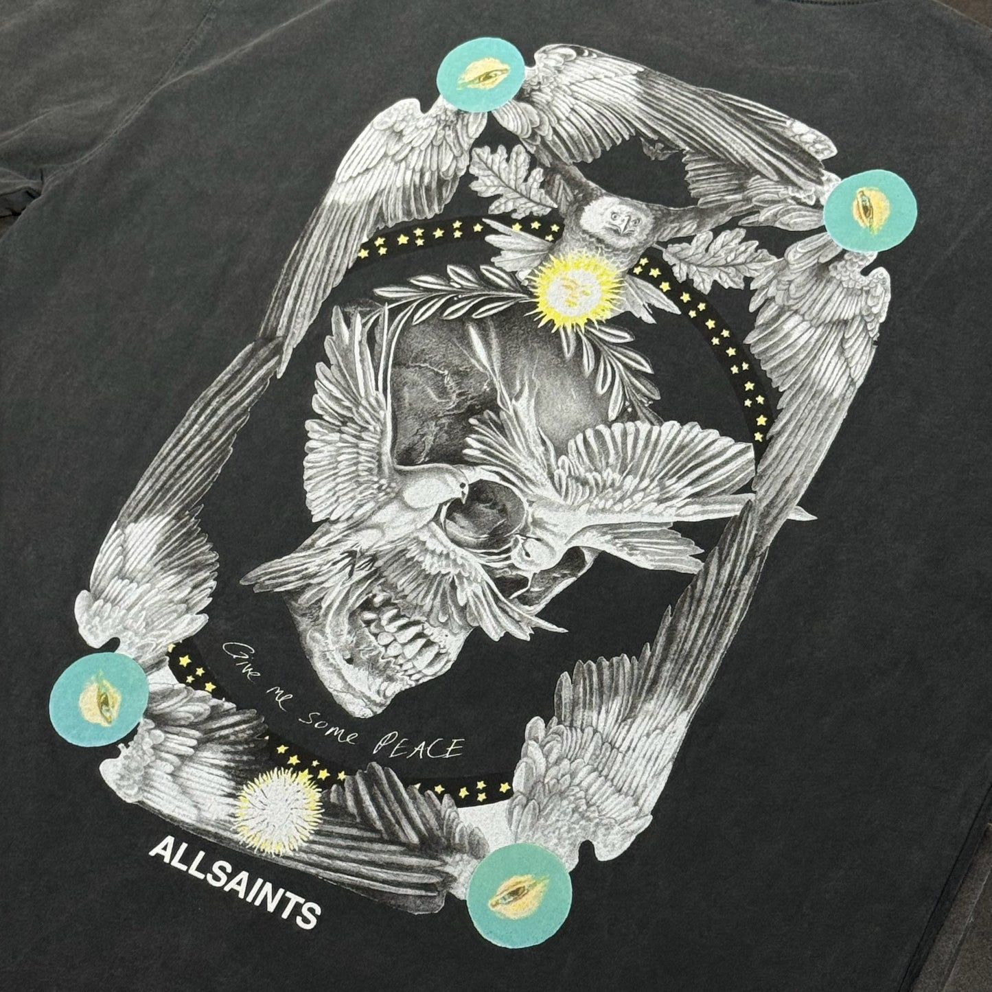 All Saints Mysteries Tee - Washed Black