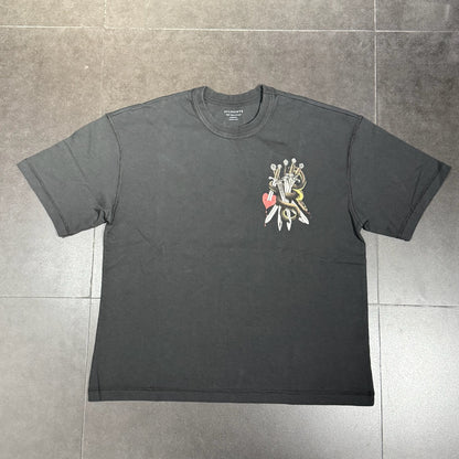 All Saints Serrate Graphic Tee - Washed Black