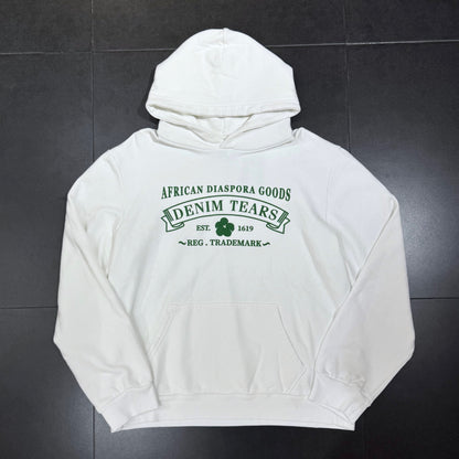 Denim Tears ADG Hoodie Print - White & Green