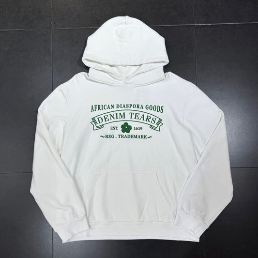 Denim Tears ADG Hoodie Print - White & Green