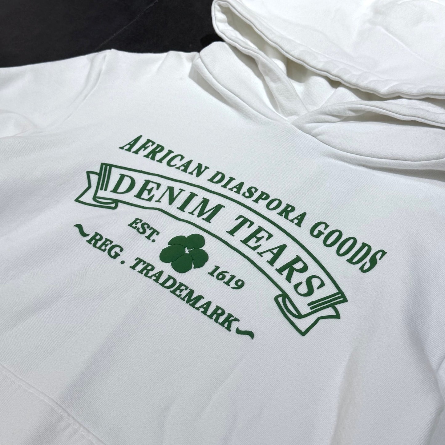 Denim Tears ADG Hoodie Print - White & Green