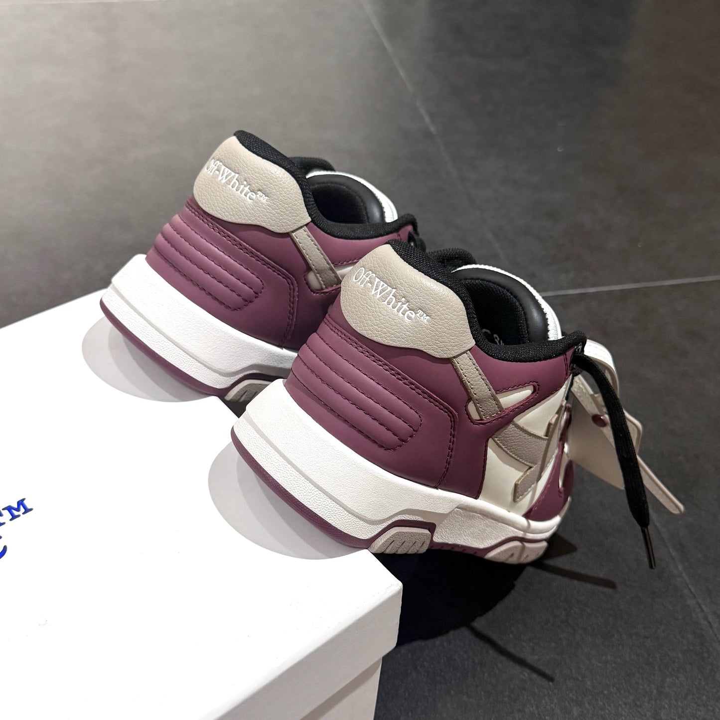 Off White Out Of Office - White & Burgundy
