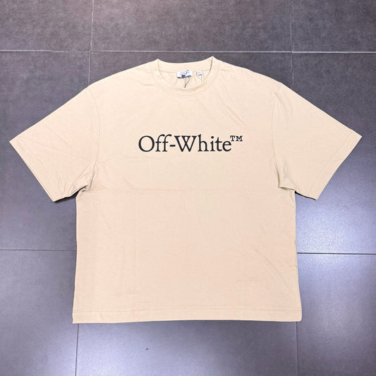 Off White Big Bookish Skate Tee - Beige