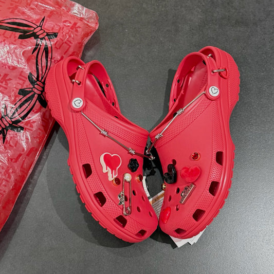 Crocs x Karol G Classic Clog Metal Hearts Flame - Red