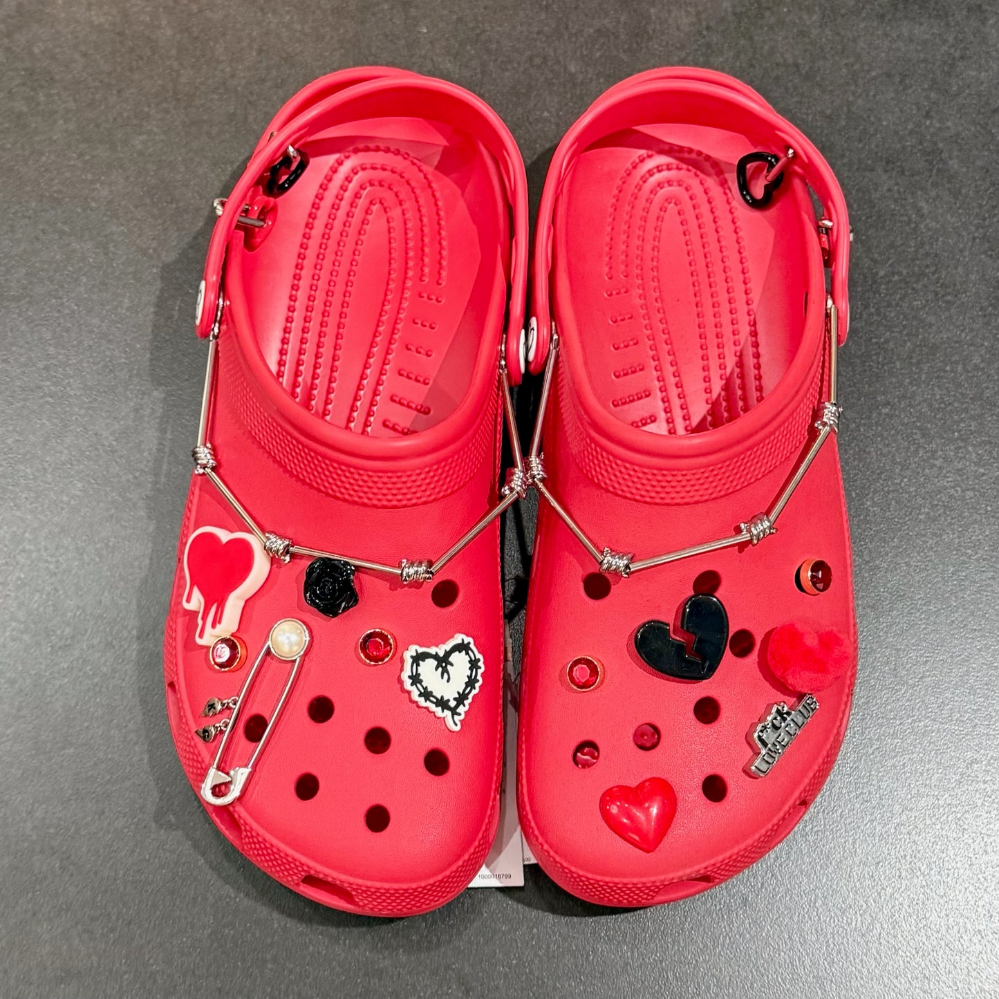 Crocs x Karol G Classic Clog Metal Hearts Flame - Red