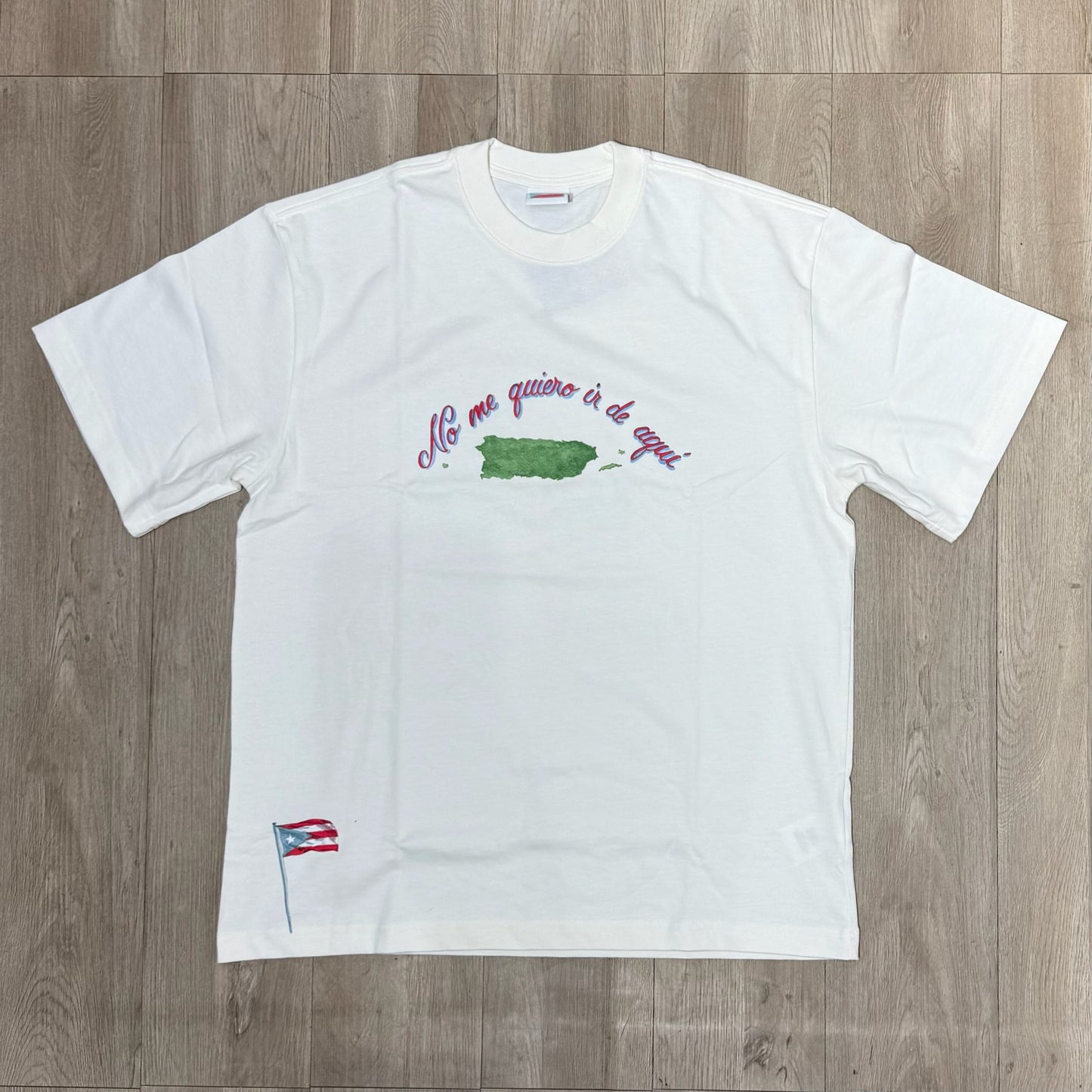 Bad Bunny Merch No Me Quiero Ir De Aqui Tee - Cream