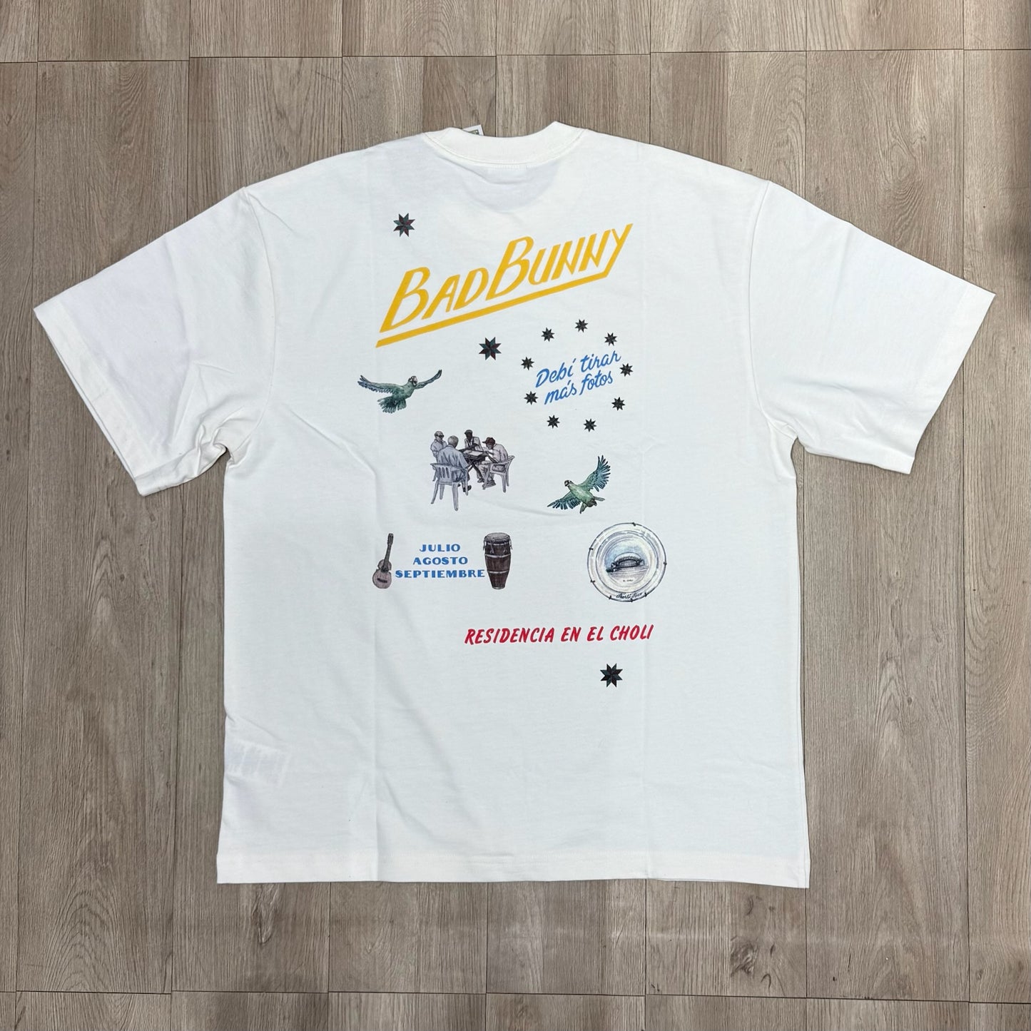 Bad Bunny Merch No Me Quiero Ir De Aqui Tee - Cream