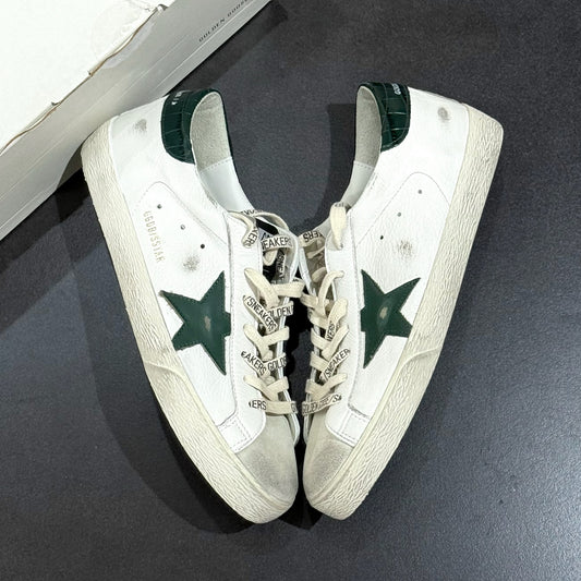 Golden Goose Super-Star - White & Green