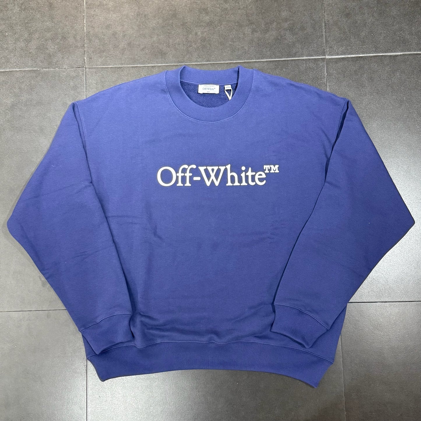 Off White Big Bookish Crewneck - Dark Blue