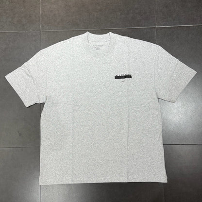 AllSaints Redact Embroidered Logo Tee - Grey