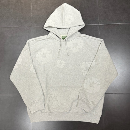 Denim Cotton Wreath Hoodie - Grey