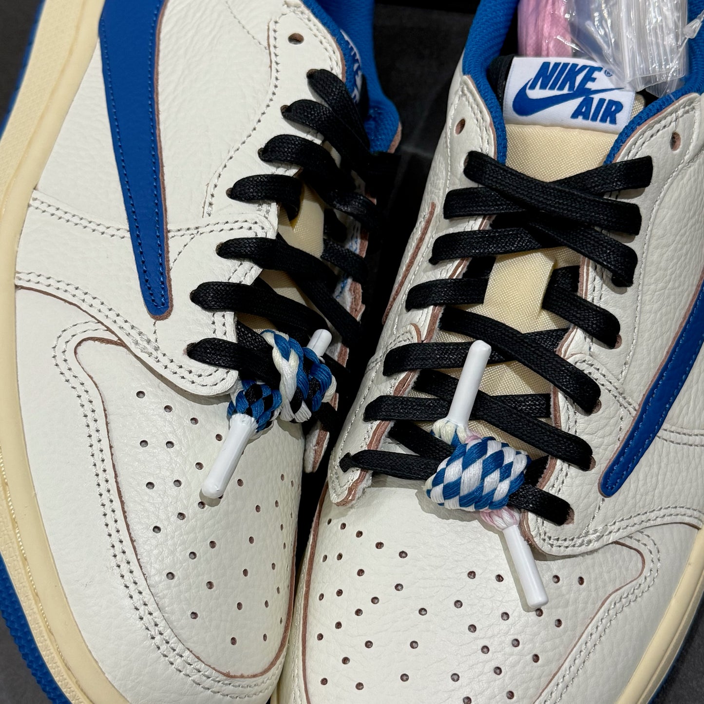 Jordan 1 Low x Travis Scott x Fragment - Sail Military Blue