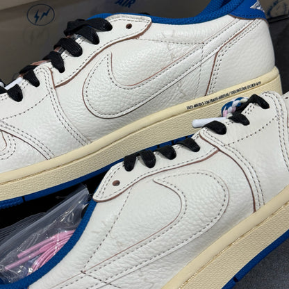 Jordan 1 Low x Travis Scott x Fragment - Sail Military Blue