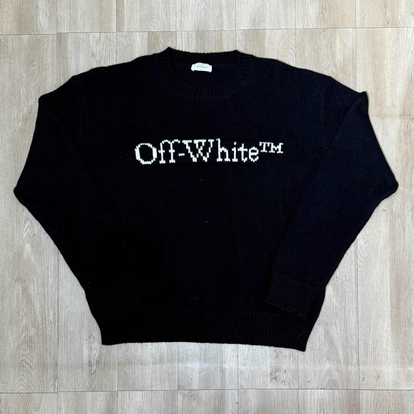 Off White Big Bookish Chunky Sweater - Black