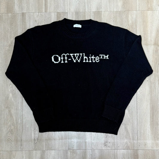 Off White Big Bookish Chunky Sweater - Black