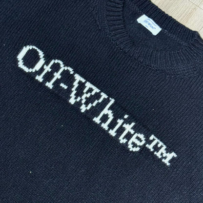 Off White Big Bookish Chunky Sweater - Black
