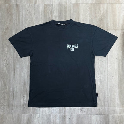Palm Angels City Washed Effect Tee - Dark Grey