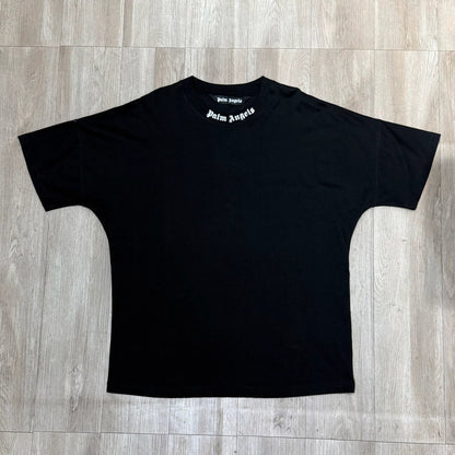 Palm Angels Logo Print Cotton Tee - Black