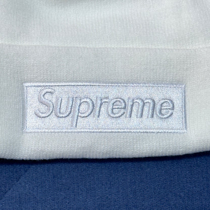 Supreme Box Logo Beanie New Era - White