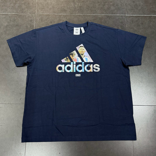 Kith x Adidas Messi Graphic Tee - Navy