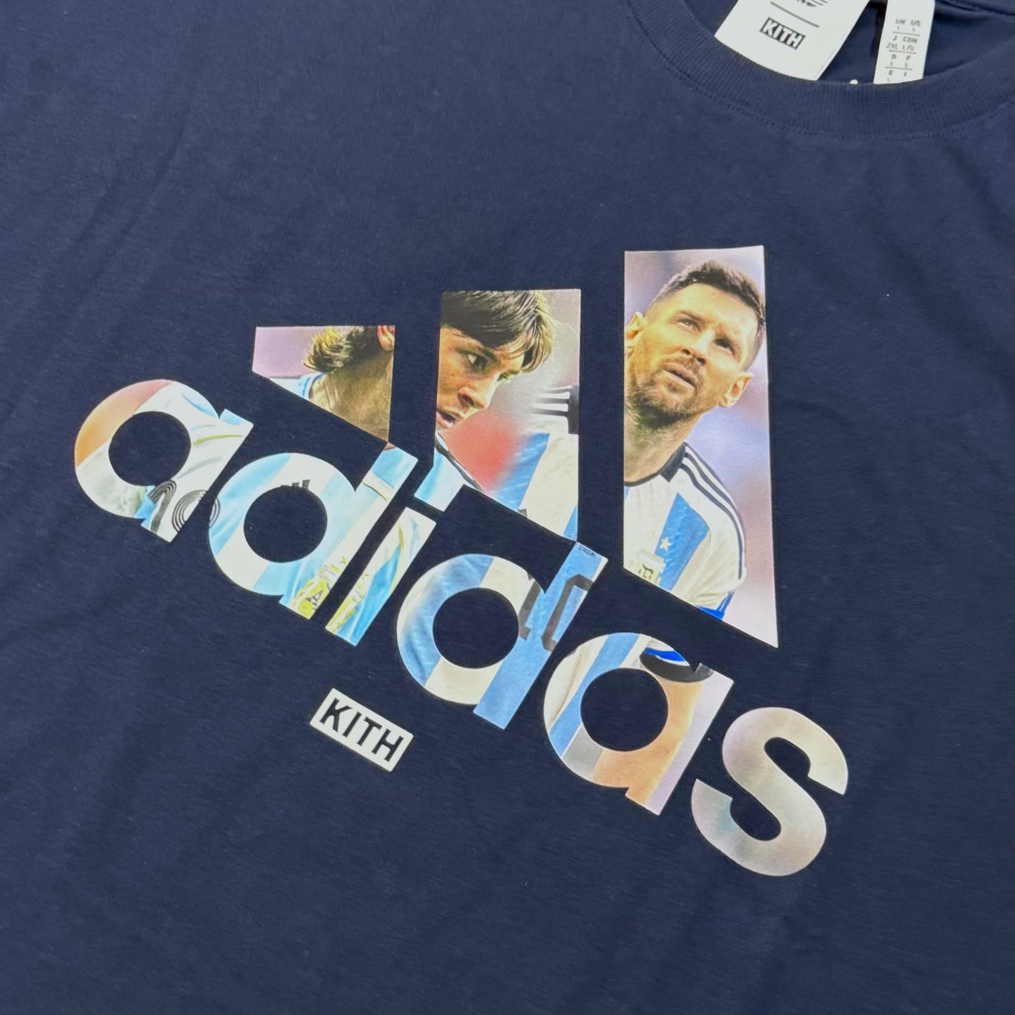 Kith x Adidas Messi Graphic Tee - Navy