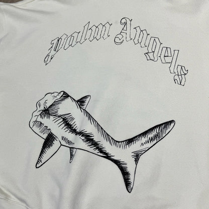 Palm Angels Split Shark Hoodie - Butter