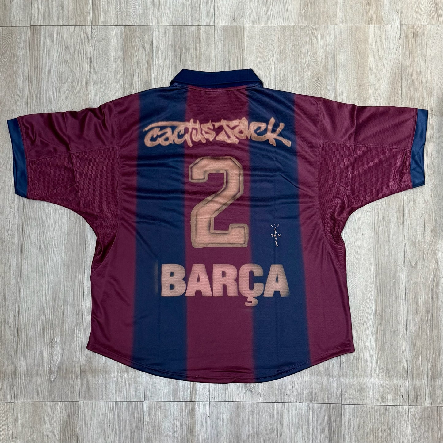 Travis Scott x FCB Barcelona Cactus Jack 2000/2001 Retro Skeleton Jersey