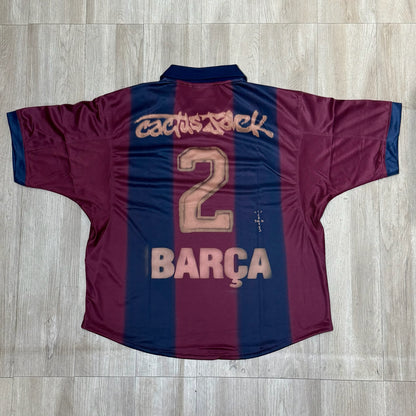 Travis Scott x FCB Barcelona Cactus Jack 2000/2001 Retro Skeleton Jersey