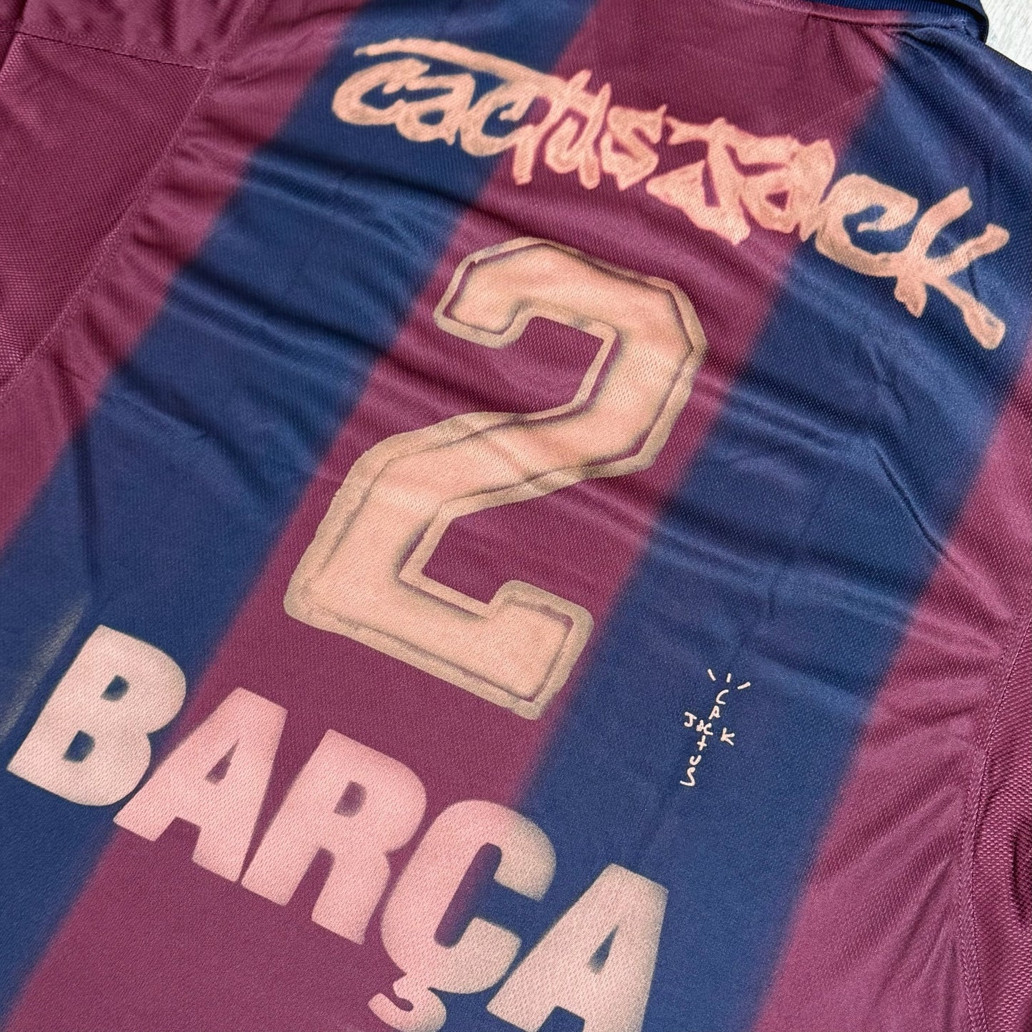 Travis Scott x FCB Barcelona Cactus Jack 2000/2001 Retro Skeleton Jersey