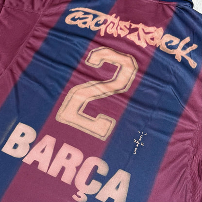 Travis Scott x FCB Barcelona Cactus Jack 2000/2001 Retro Skeleton Jersey