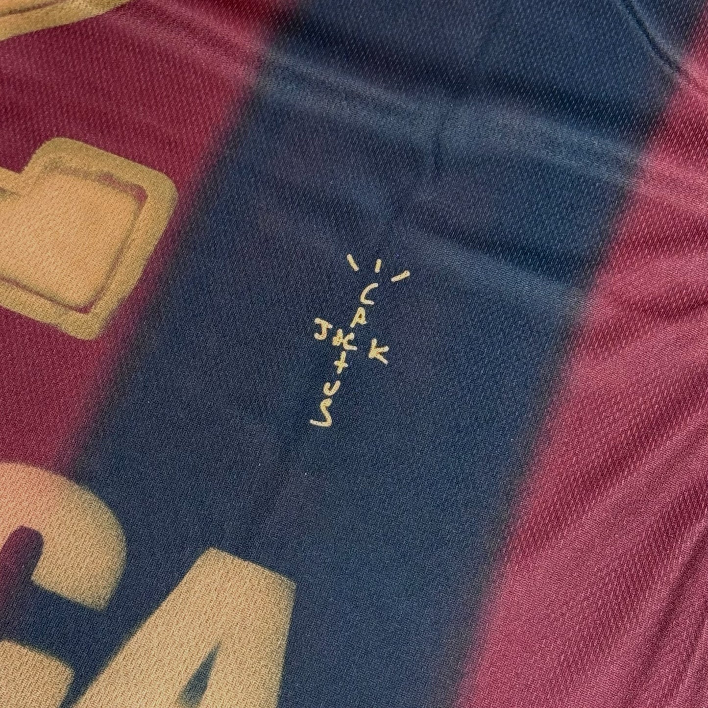 Travis Scott x FCB Barcelona Cactus Jack 2000/2001 Retro Skeleton Jersey