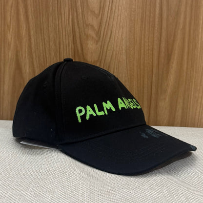 Palm Angels Distressed Printed Cap - Black & Green