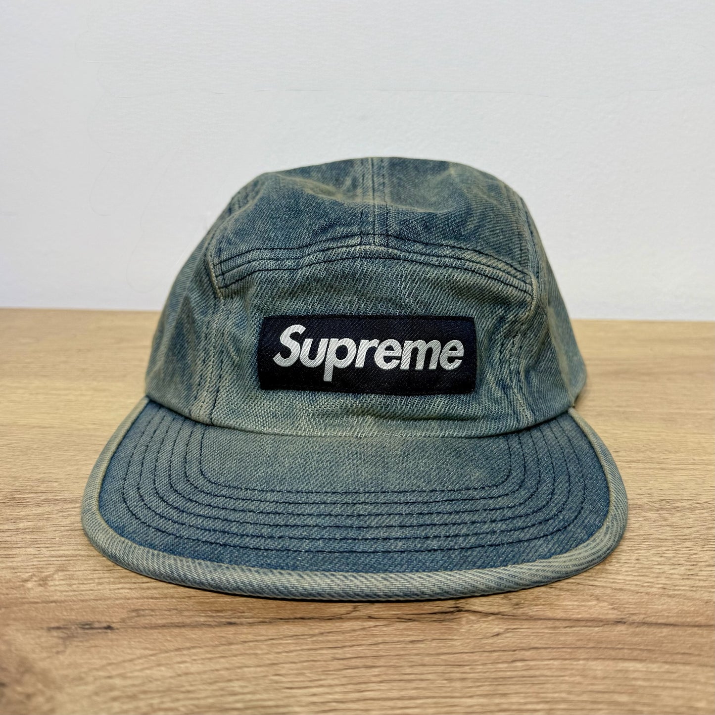 Supreme Washed Chino Twill Camp Cap - Denim