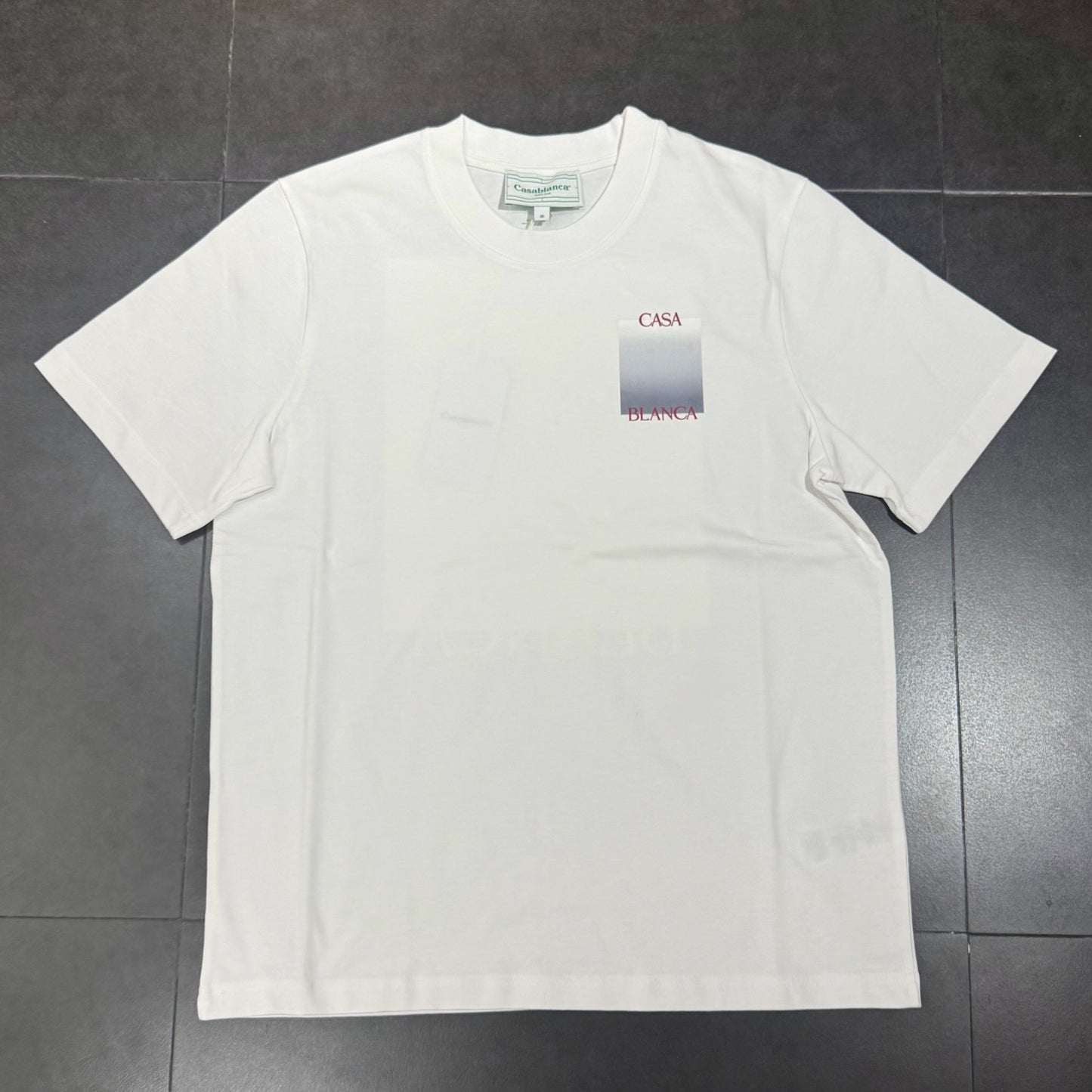 Casablanca Grey Gradient Tee - White