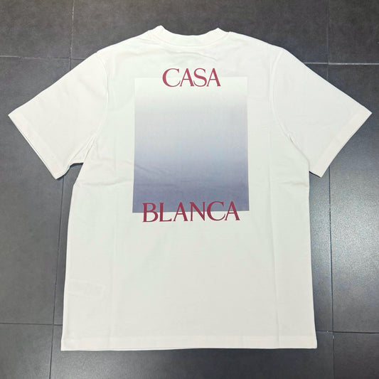 Casablanca Grey Gradient Tee - White