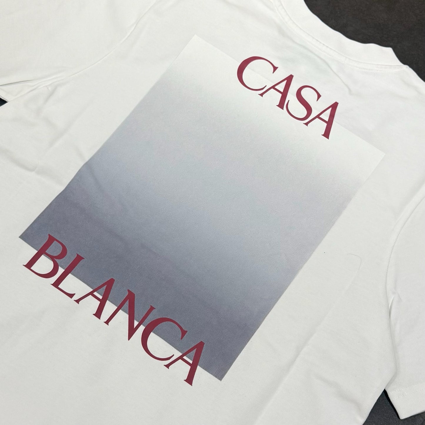 Casablanca Grey Gradient Tee - White