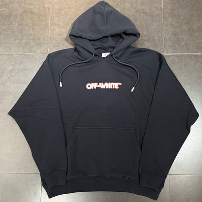 Off White Round Logo Skate Hoodie - Black