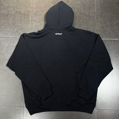 Off White Round Logo Skate Hoodie - Black