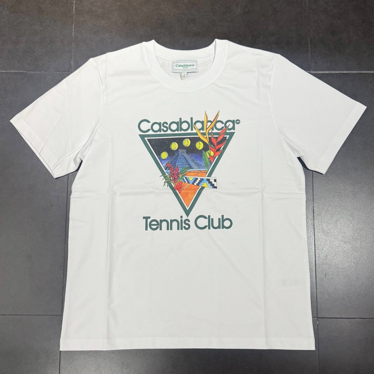 Casablanca Tennis Club Icon Printed Tee - White
