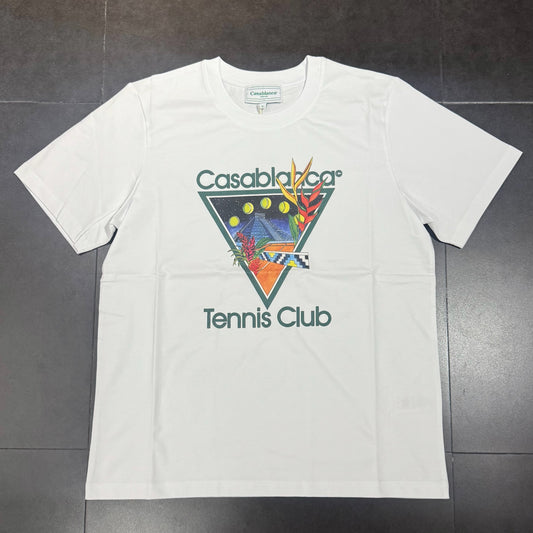 Casablanca Tennis Club Icon Printed Tee - White